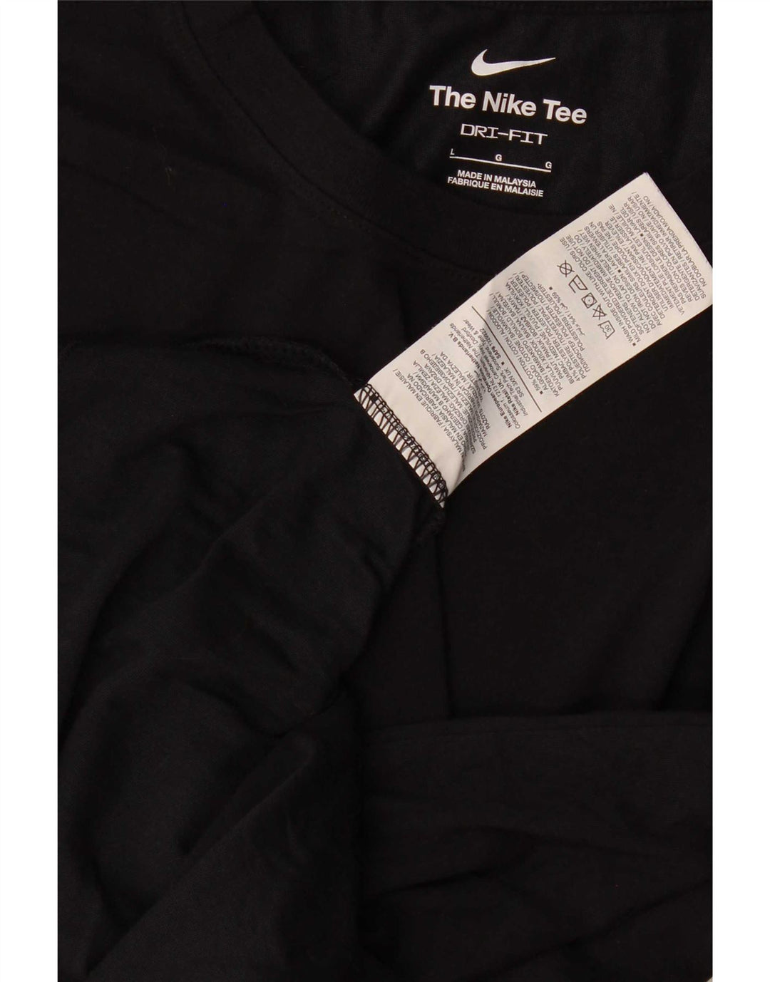 Nike - Camiseta Dri Fit para hombre, talla grande, algodón negro