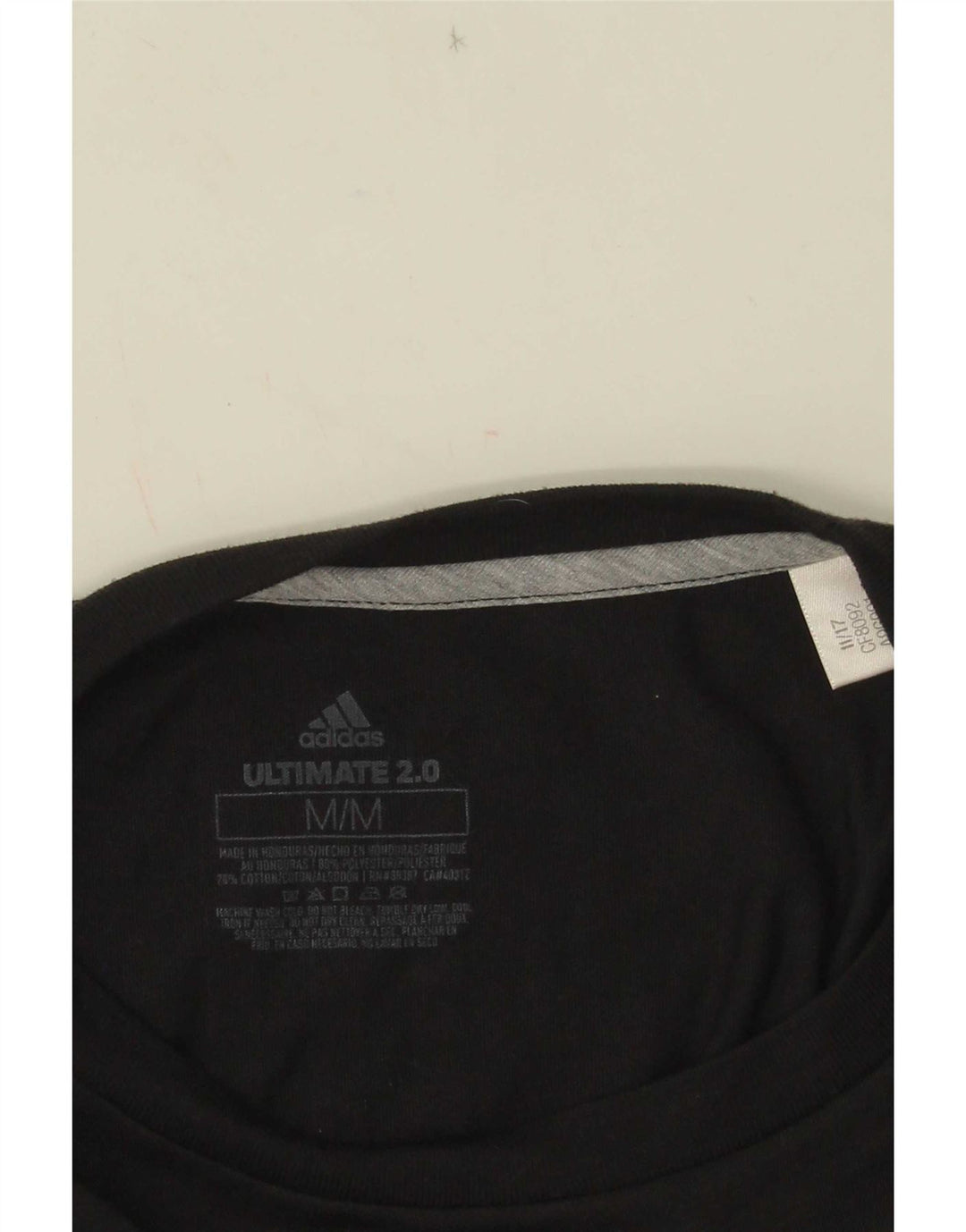Adidas Mujer Tres Rayas Gráfico Chaleco Top UK 12 Medio Negro Poliéster