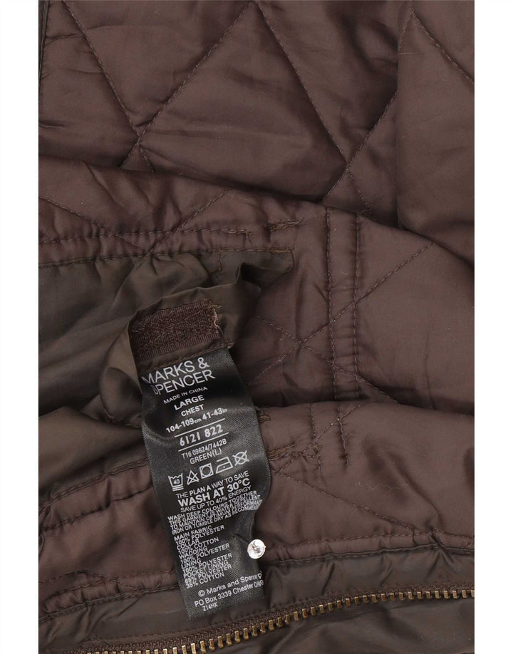 Marks & Spencer Chaqueta acolchada Blue Harbour para hombre UK 40 Large Green
