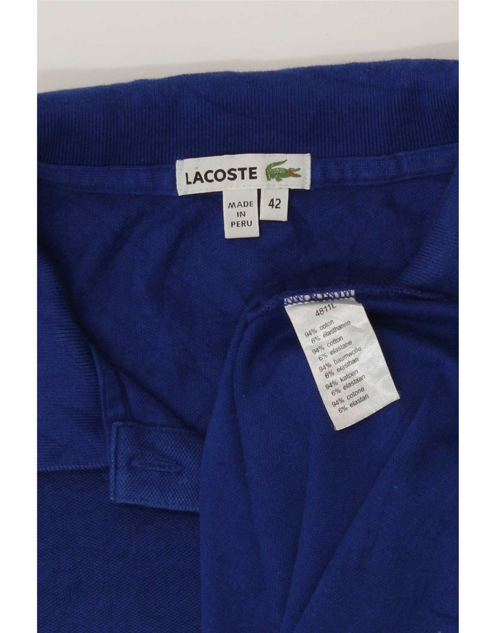 Polo Lacoste para mujer talla 42 algodón azul grande