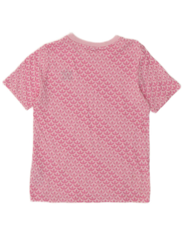 Adidas Camiseta gráfica para mujer Top UK 10 Small Pink Cotton
