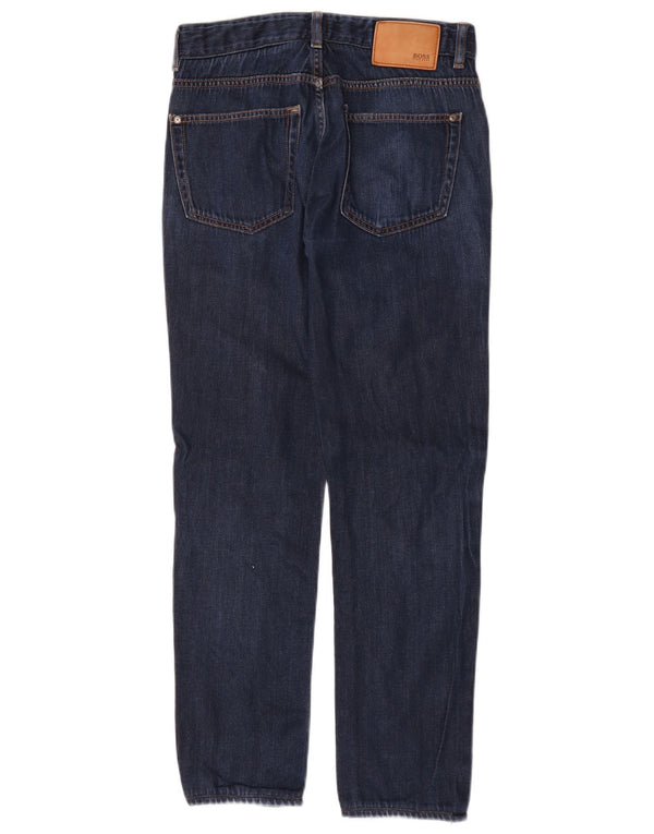 Hugo Boss Hombre Vaqueros rectos de corte regular W30 L29 Algodón azul