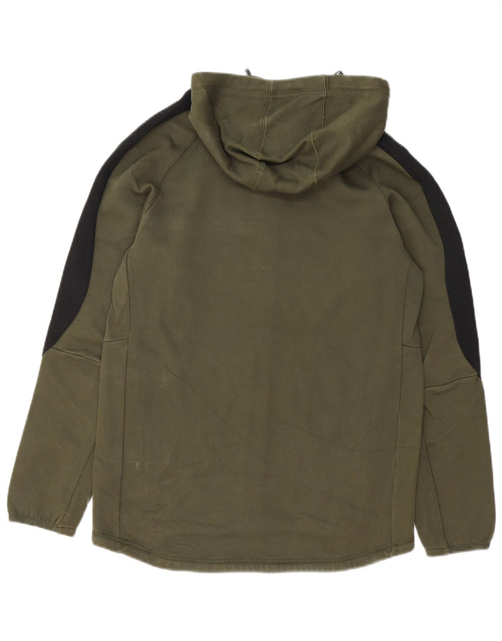 Puma Hombre Sudadera Con Capucha Y Cremallera De Algodón Color Block Verde Medio