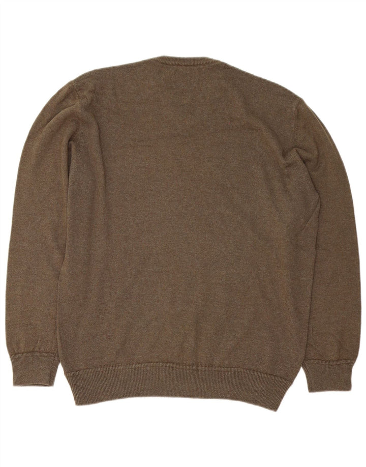 Marlboro Classics Jersey con cuello en V para hombre XL Lana caqui