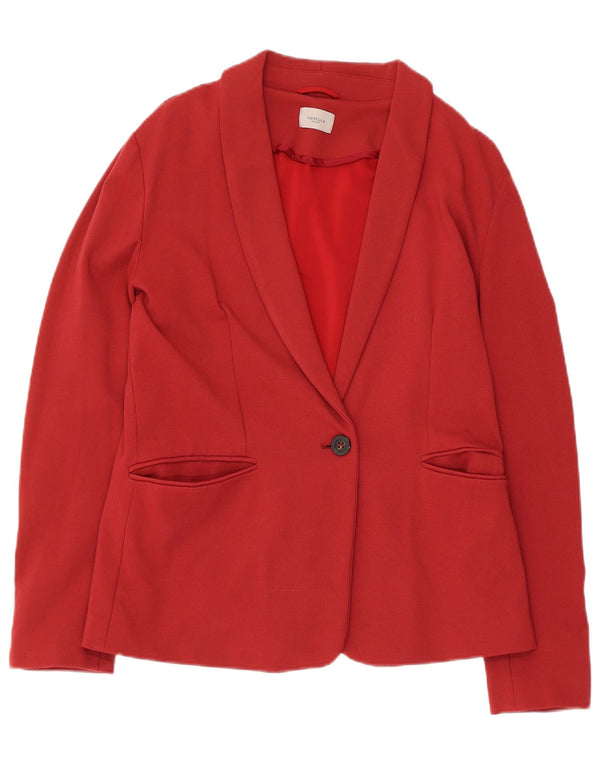 Marella Chaqueta Blazer de 1 Botón para Mujer UK 10 Small Borgoña
