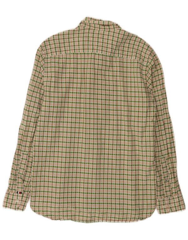 Tommy Hilfiger Camisa De Franela De Algodón A Cuadros Verde Medio |