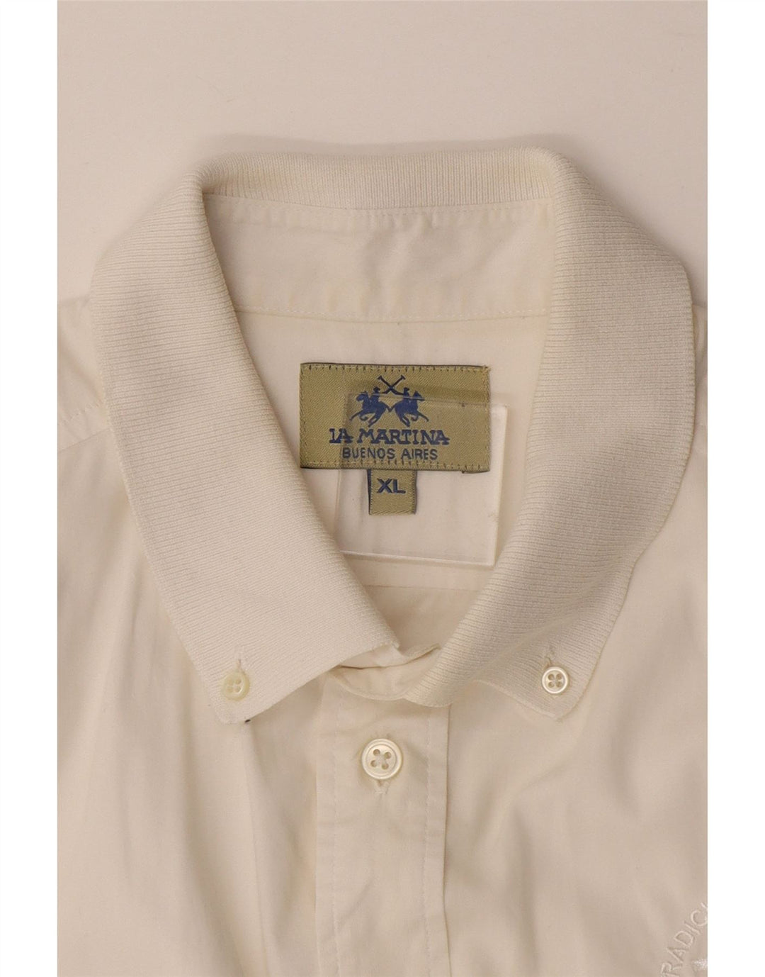 LA MARTINA Camisa tipo jersey de manga corta Buenos Aires para hombre XL Blanco