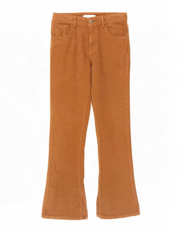Zara Pantalones acampanados de pana para niña 11-12 años W26 L27 Beige