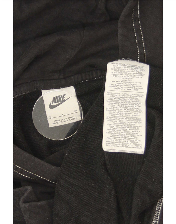 Nike Jersey con capucha extragrande para hombre, talla pequeña, algodón negro