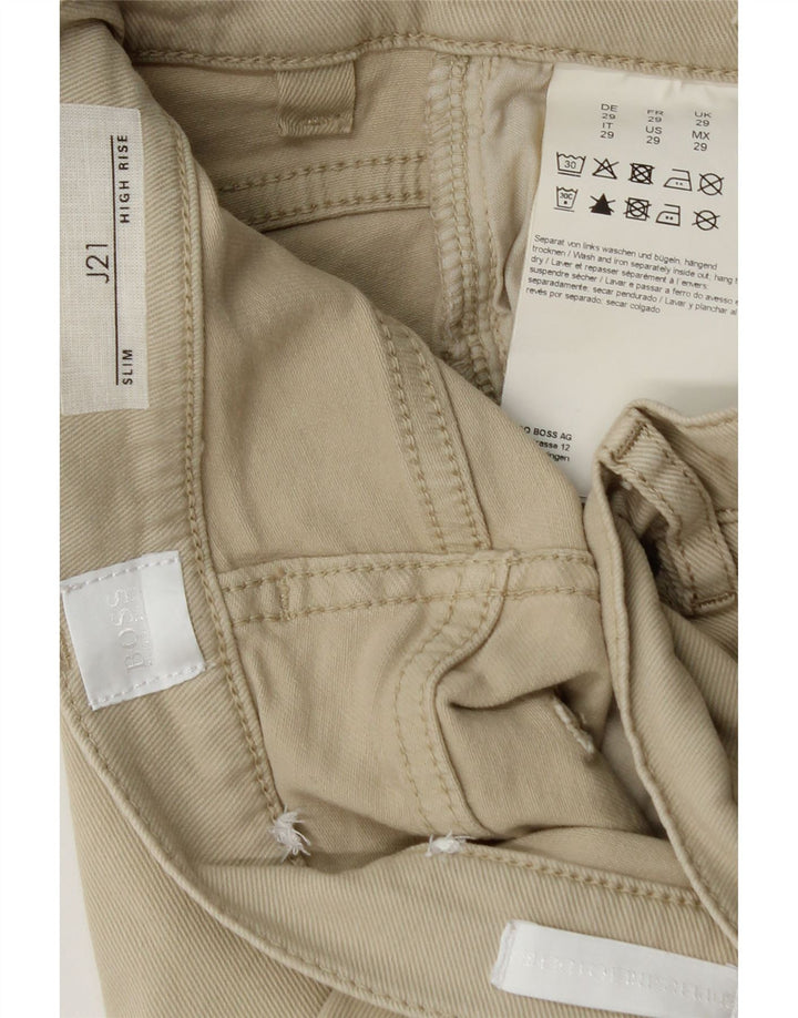 Vaqueros ajustados de talle alto para mujer HUGO BOSS W29 L28 Algodón verde