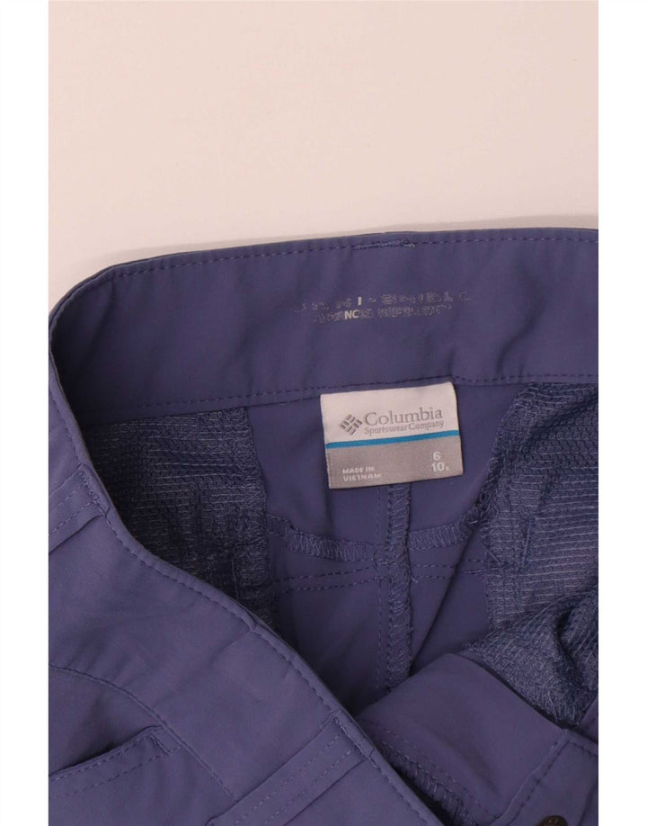 Columbia Pantalones cortos cargo para mujer US 6 Medium W30 Nylon azul marino