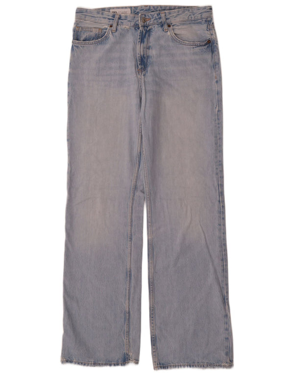 Zara Jeans rectos para mujer EU 42 Large W32 L33 Algodón azul