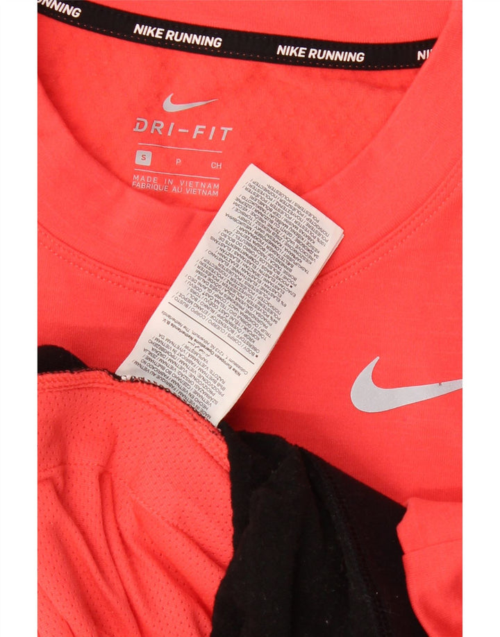 Nike Dri Fit - Camiseta extragrande de manga larga para mujer, talla S, color rojo