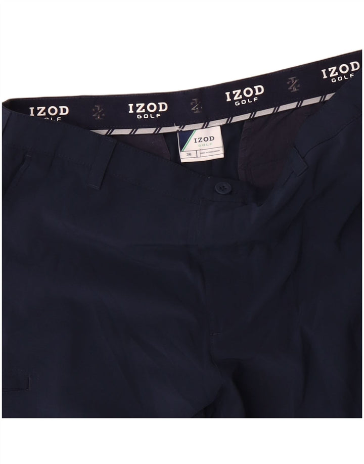 IZOD Pantalones cortos cargo de golf para hombre W36 Poliéster azul marino grande