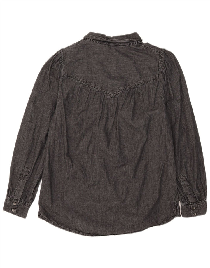 Marks & Spencer Camisa vaquera para mujer UK 40 Mediana Algodón a rayas negras