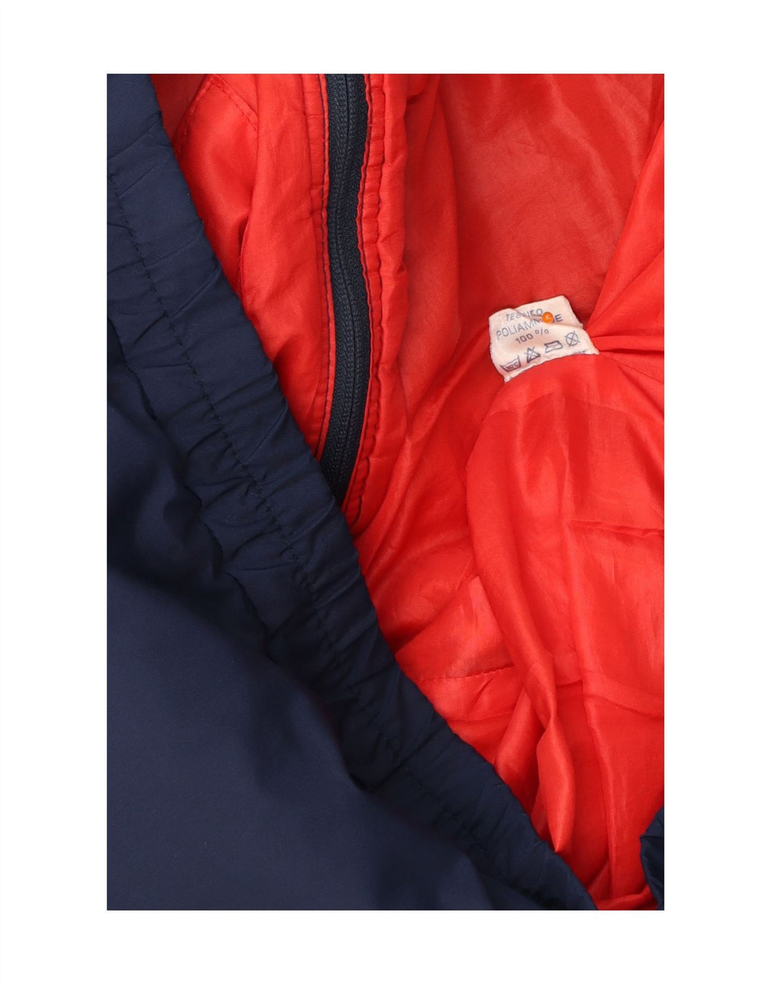 VINTAGE Chaqueta acolchada para hombre Reino Unido 38 Mediana Azul Marino Colorblock Poliamida