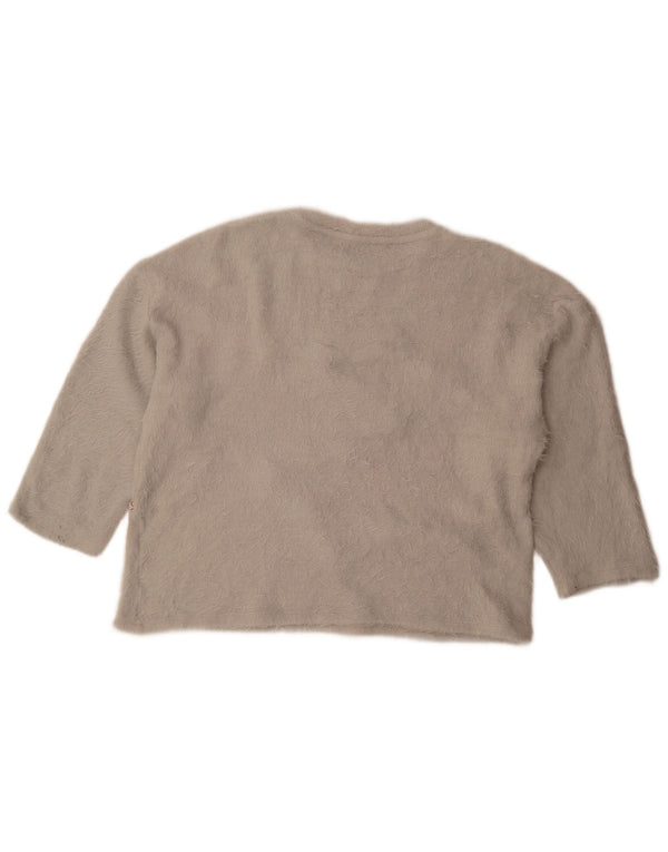 Zara Trafaluc - Jersey de manga 3/4 con cuello redondo para mujer, talla 40, color gris medio