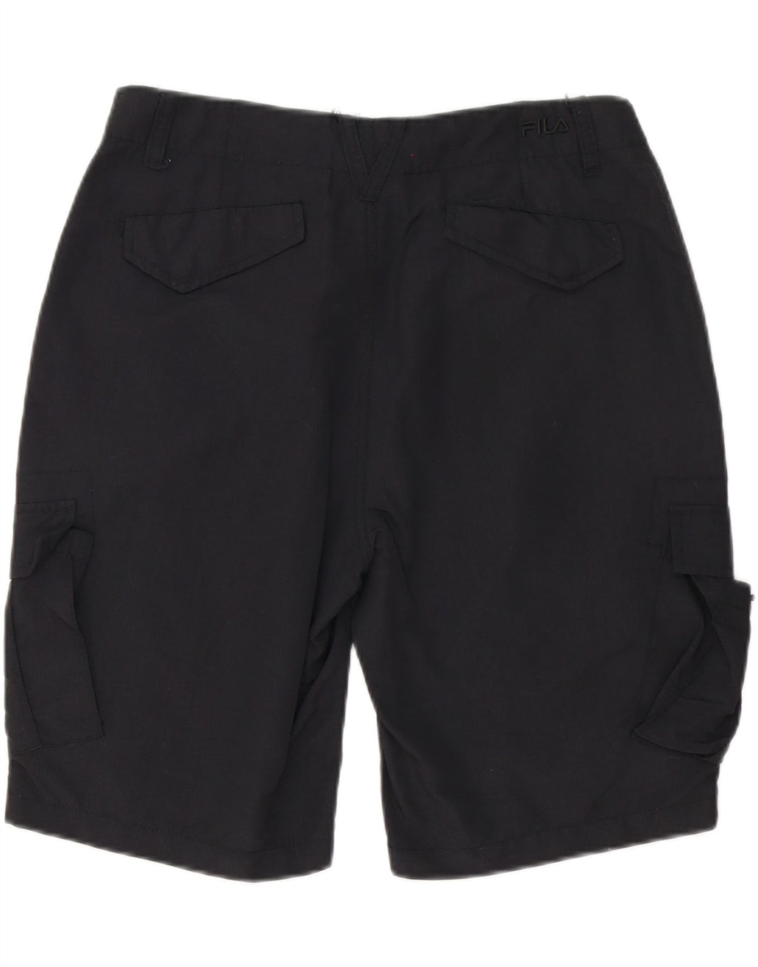 FILA Pantalones cortos cargo para hombre pequeños W32 Poliéster negro