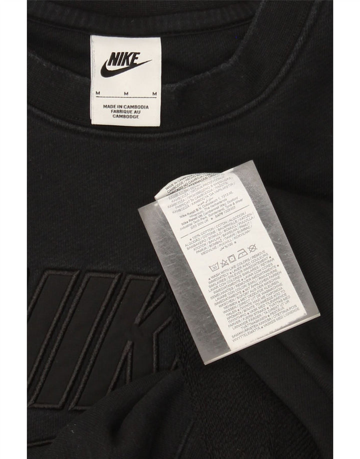 Nike Sudadera con gráfico gráfico tipo jersey de algodón negro mediano para hombre
