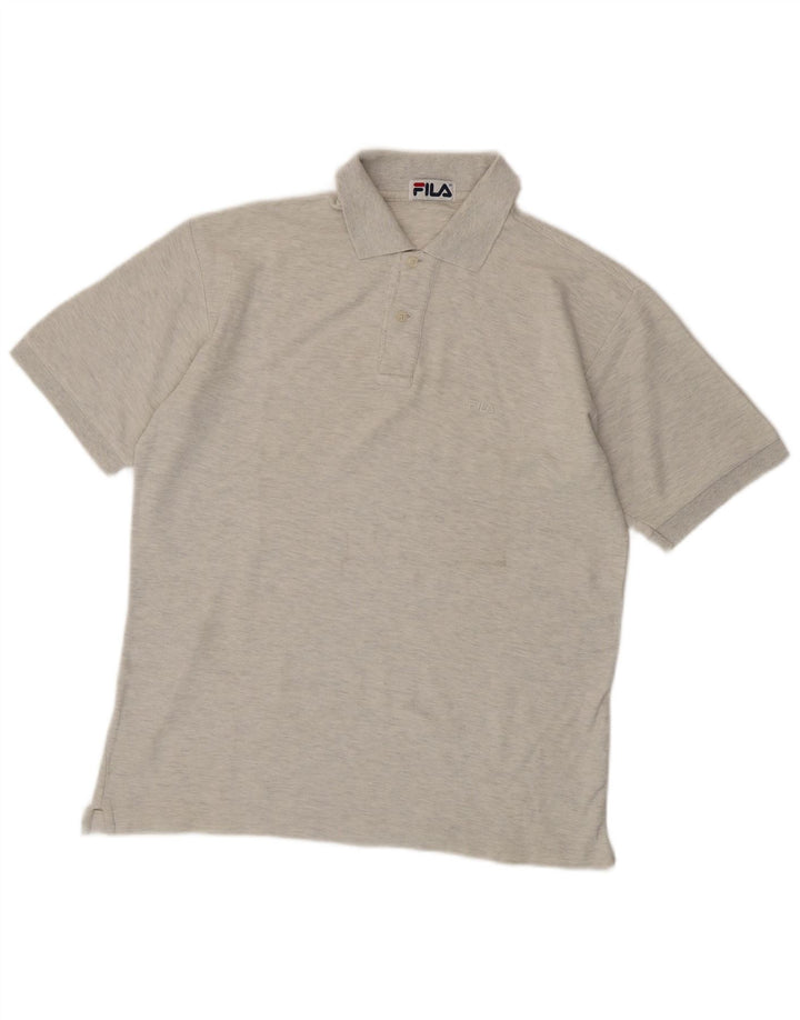 Polo Fila Hombre IT 48 Algodón Gris Medio