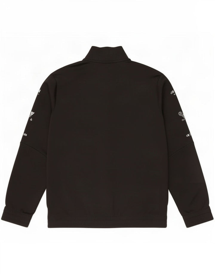 Adidas Chaqueta de chándal para niño 9-10 años Negro Rayas Poliéster