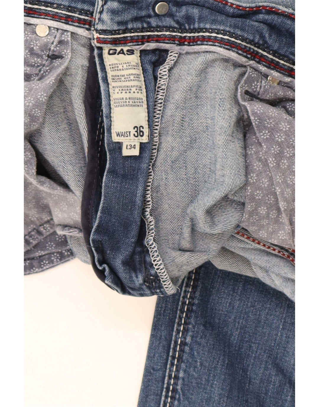 Vaqueros ajustados para hombre Gas W36 L34 Algodón azul