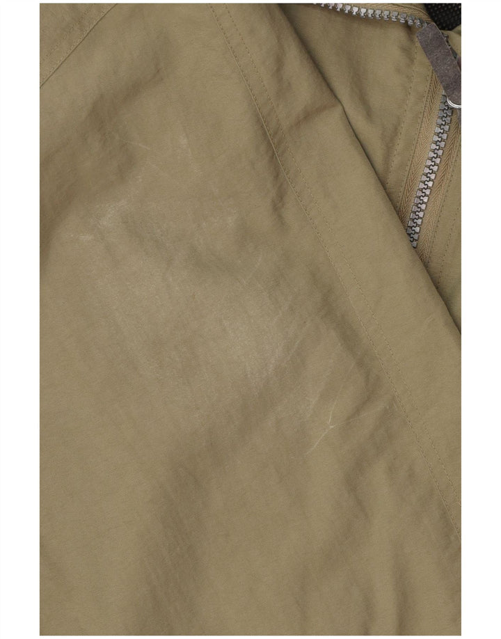 DIADORA Chubasquero holgado con capucha para hombre, talla 38, poliamida caqui mediana