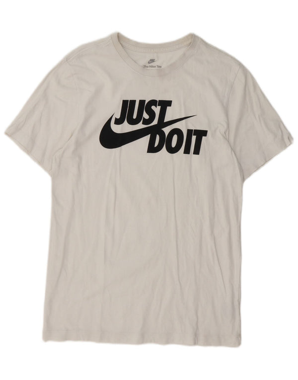 Nike - Camiseta gráfica para hombre, talla pequeña, algodón blanco