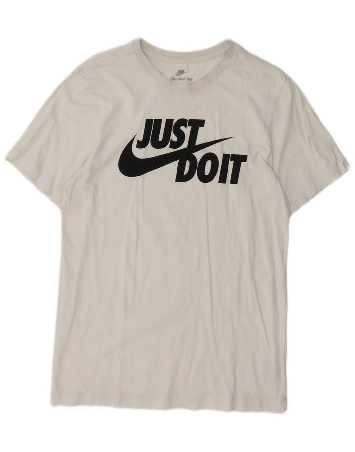Nike - Camiseta gráfica para hombre, talla pequeña, algodón blanco