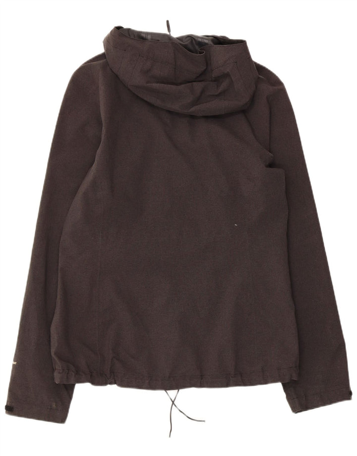 THE NORTH FACE Chaqueta impermeable con capucha para mujer UK 44 Poliéster gris medio