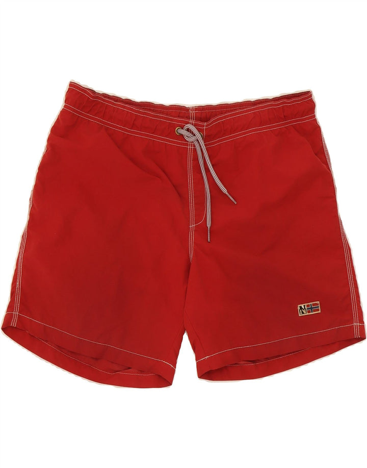 NAPAPIJRI Mens Swimming Shorts Small  Red Polyester Vintage Napapijri and Second-Hand Napapijri from Messina Hembry 