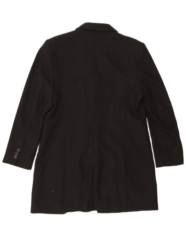 Marks & Spencer Abrigo para mujer UK 46 Grande Lana nueva negra