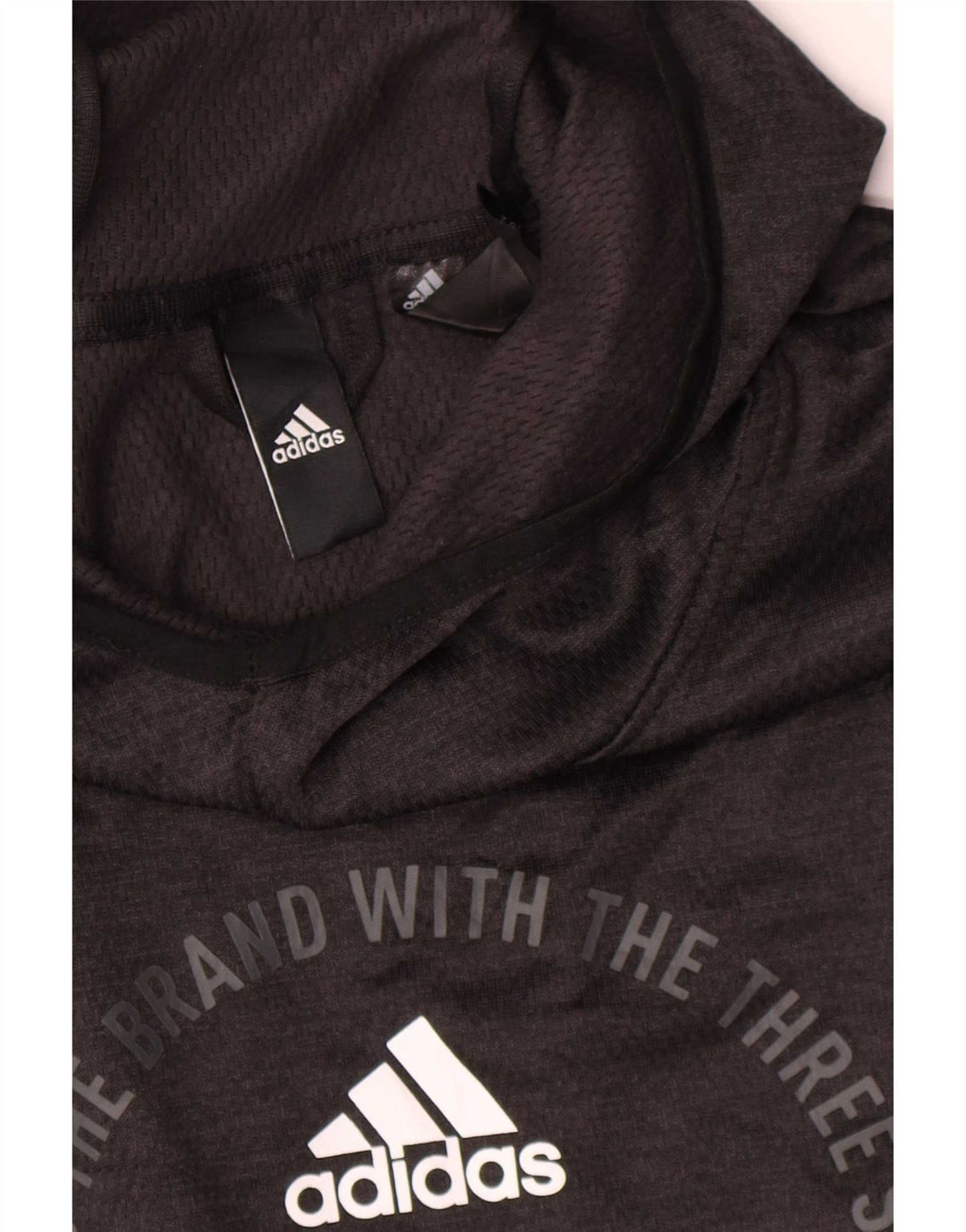 Adidas Climawarm Graphic Sudadera con capucha para hombre, tamaño mediano, poliéster negro