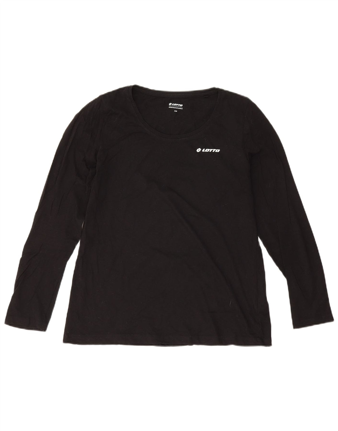 Lotto Mujer Oversize Top Manga Larga UK 10 Small Algodón Negro