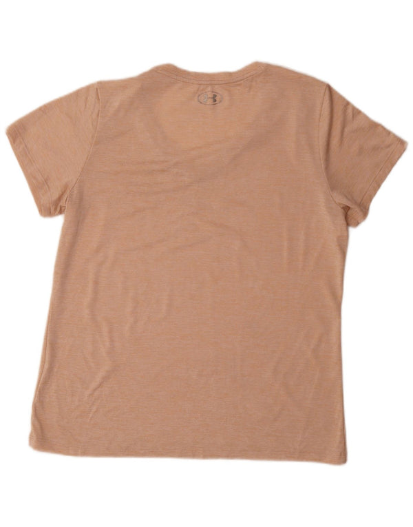 Under Armour Camiseta Heat Gear para mujer, talla grande, moteada en rosa