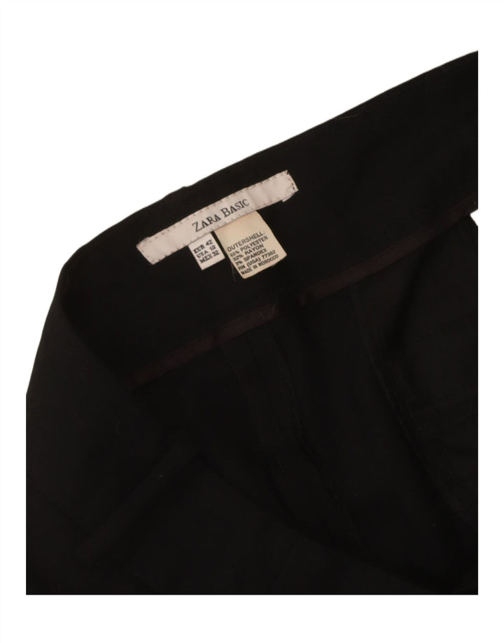 Zara Pantalón chino ajustado para mujer EU 42 Large W32 L30 Poliéster negro