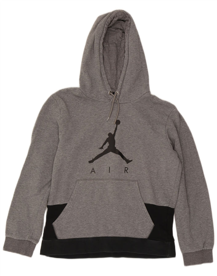 Jordan Hombre Sudadera Con Capucha Y Estampado De Algodón Gris Medio Color Block