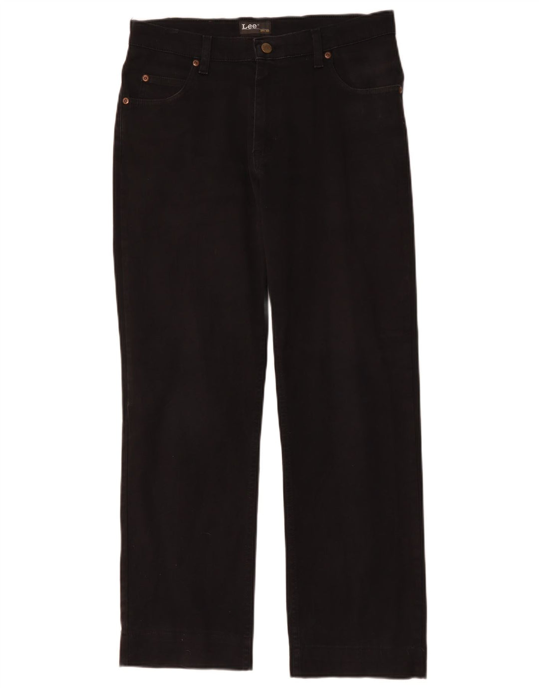 LEE Pantalones informales rectos Brooklyn para hombre W32 L28 Algodón negro