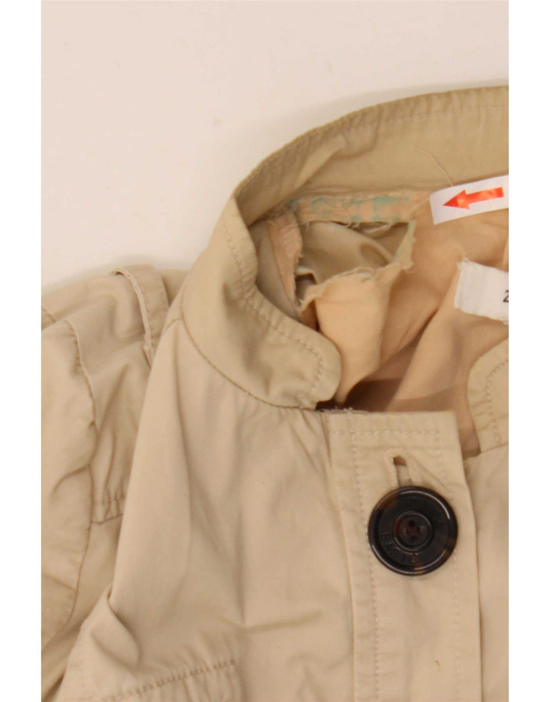 Zara Mujer Chaqueta Utilitaria UK 44 Medium Beige