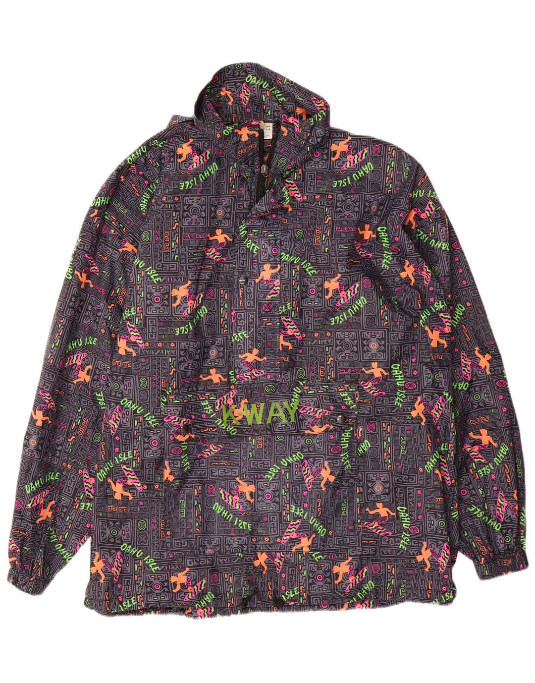 K-WAY Chaqueta anorak holgada para hombre con estampado gráfico UK 38 Medium Multicolor