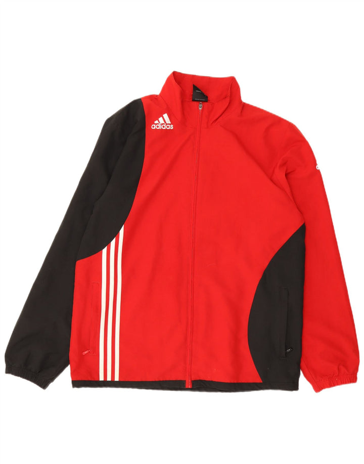 Adidas - Chaqueta de chándal para hombre, talla 42/44, poliéster color rojo grande