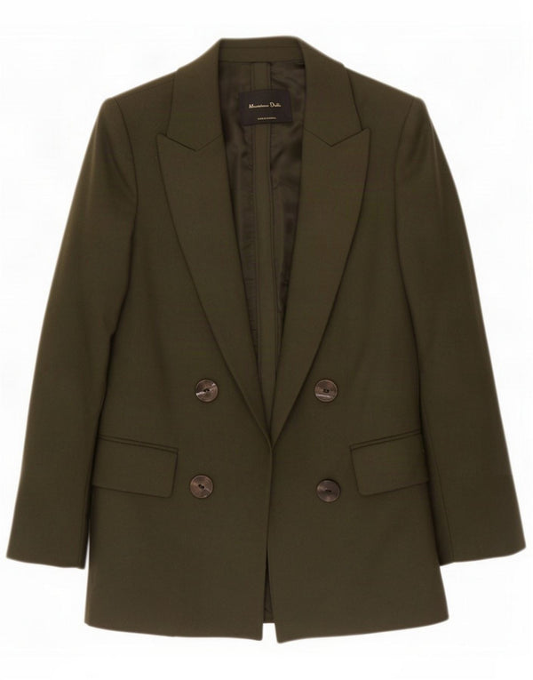 Chaqueta tipo blazer abierta para mujer Massimo Dutti EU 38 Small Khaki Wool