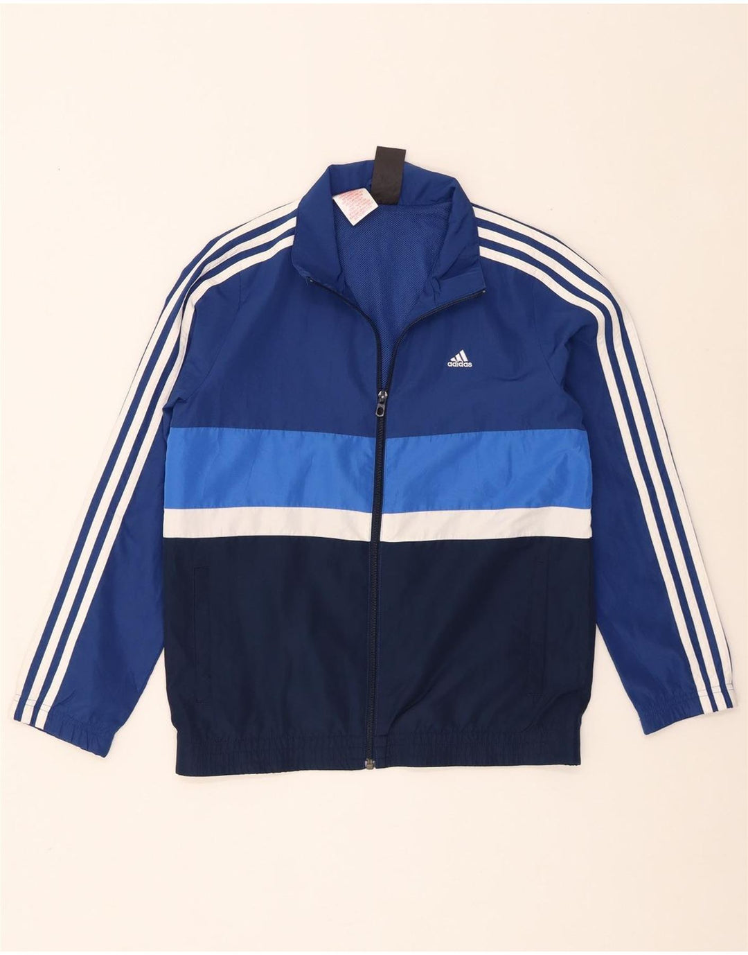 Adidas - Chaqueta de chándal para niño, 11-12 años, color azul, poliéster