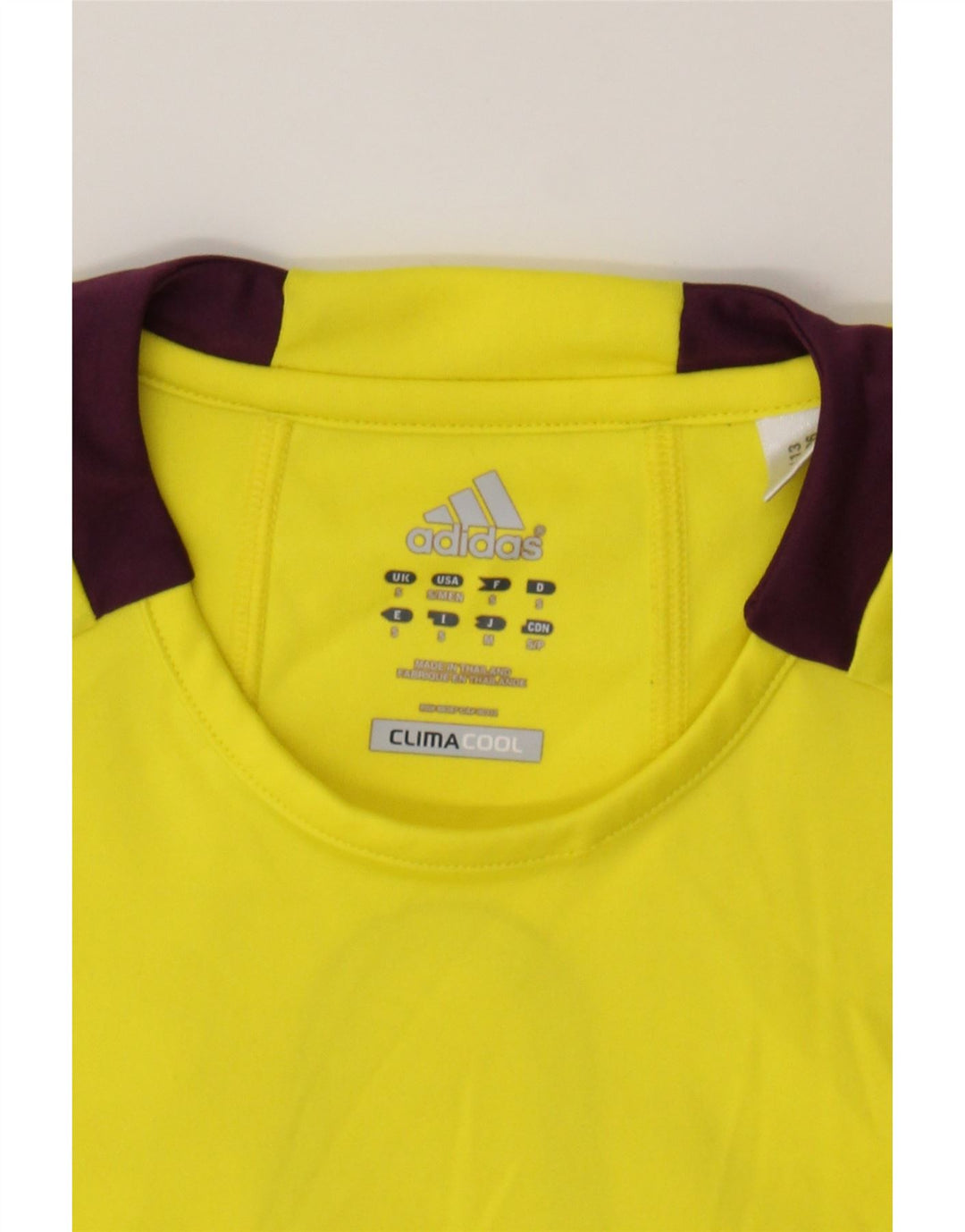 ADIDAS Mens Climacool T-Shirt Top Small Yellow Polyester Vintage Adidas and Second-Hand Adidas from Messina Hembry 
