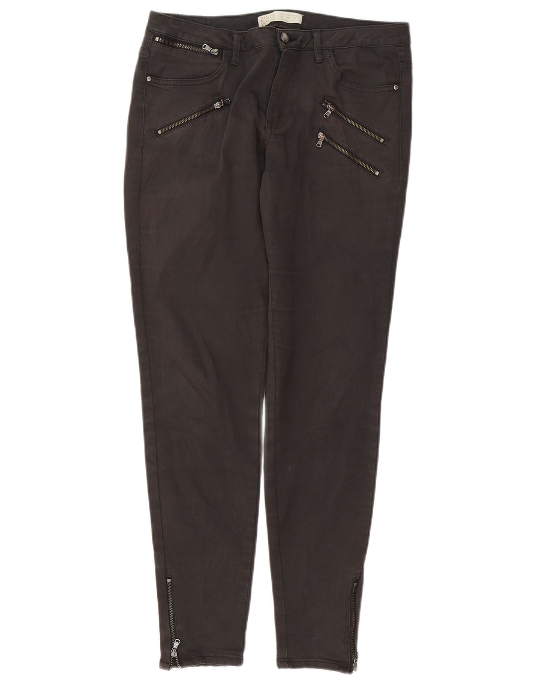 Zara Vaqueros Pitillo Mujer EU 40 Mediano W30 L29 Gris