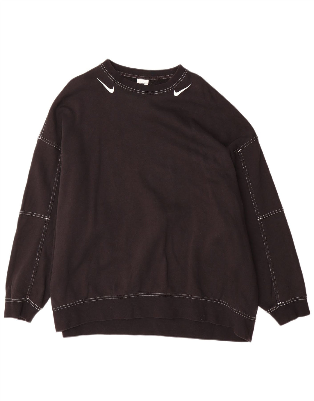 Nike Hombre Sudadera extragrande con gráfico tipo jersey de algodón negro mediano