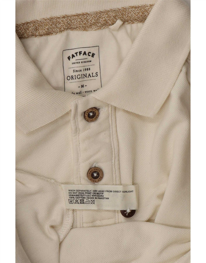 Polo de hombre Fat Face de algodón blanco roto mediano