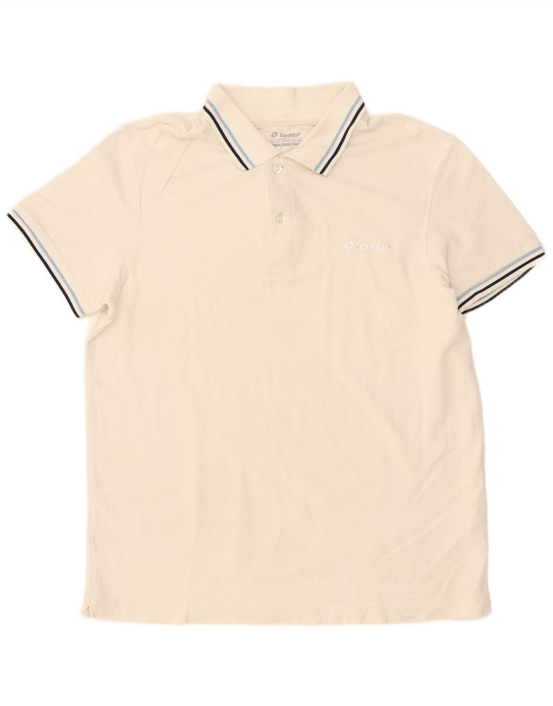 Polo Lotto Hombre Small De Algodón A Rayas Blanco