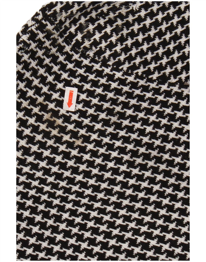 CHAPS Chaqueta tipo blazer de punto con 3 botones para mujer UK 12 Medium Black Houndstooth