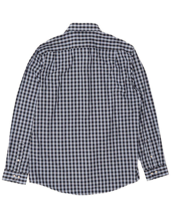 Ben Sherman Camisa para hombre Talla 16 1/2 Grande Algodón a cuadros azul